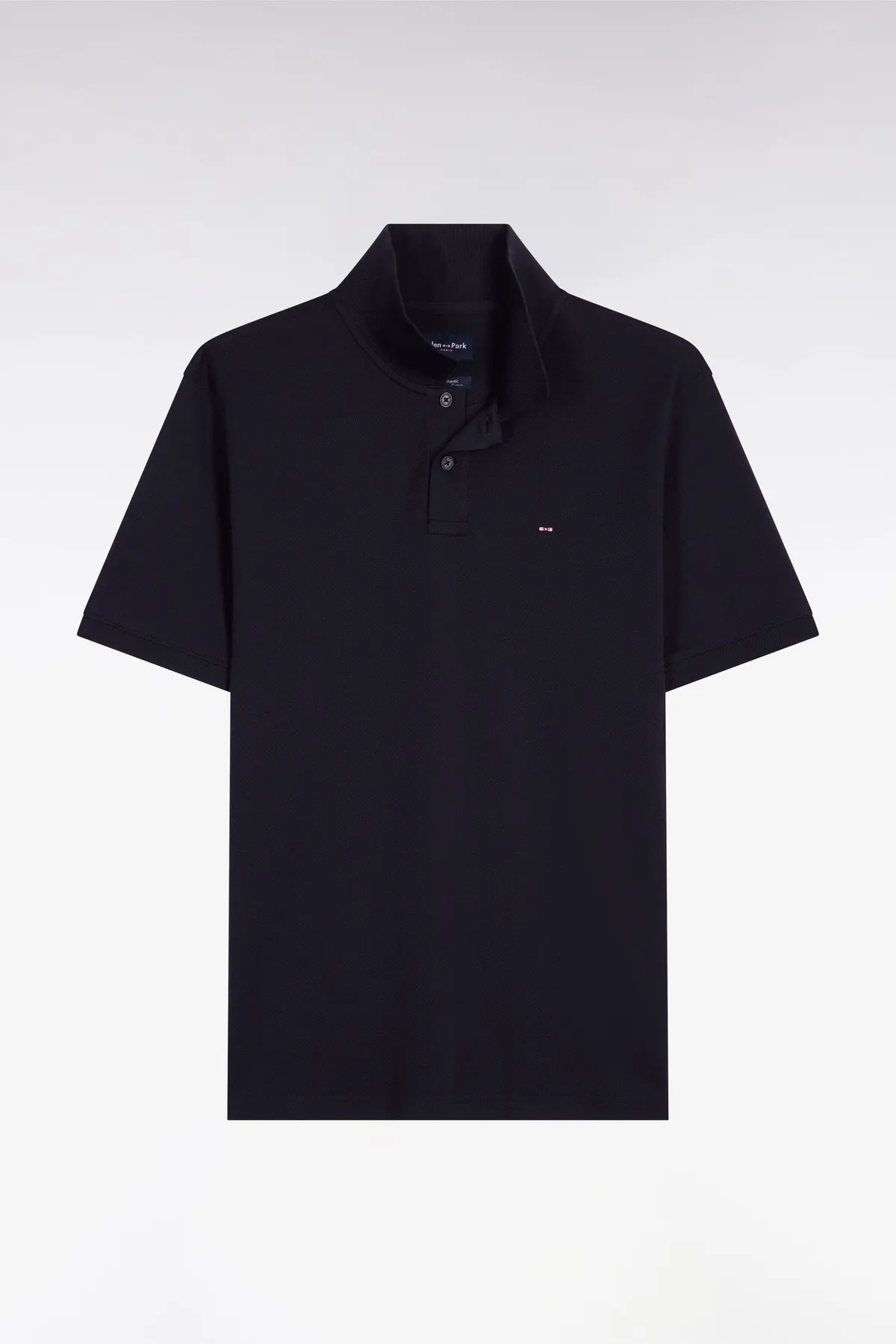 Polo à manches courtes en coton marine coupe regular