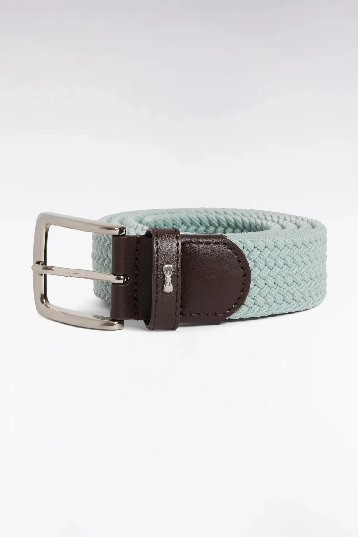Ceinture textile élastiquée vert eau