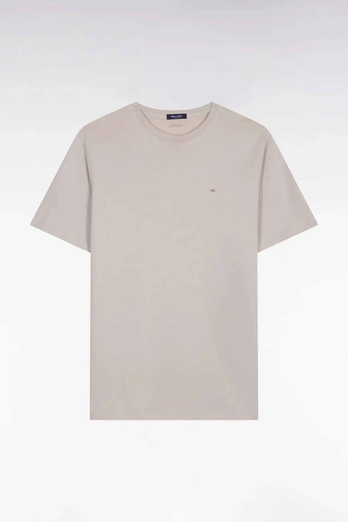 T-shirt à manches courtes en coton Pima gris clair coupe regular