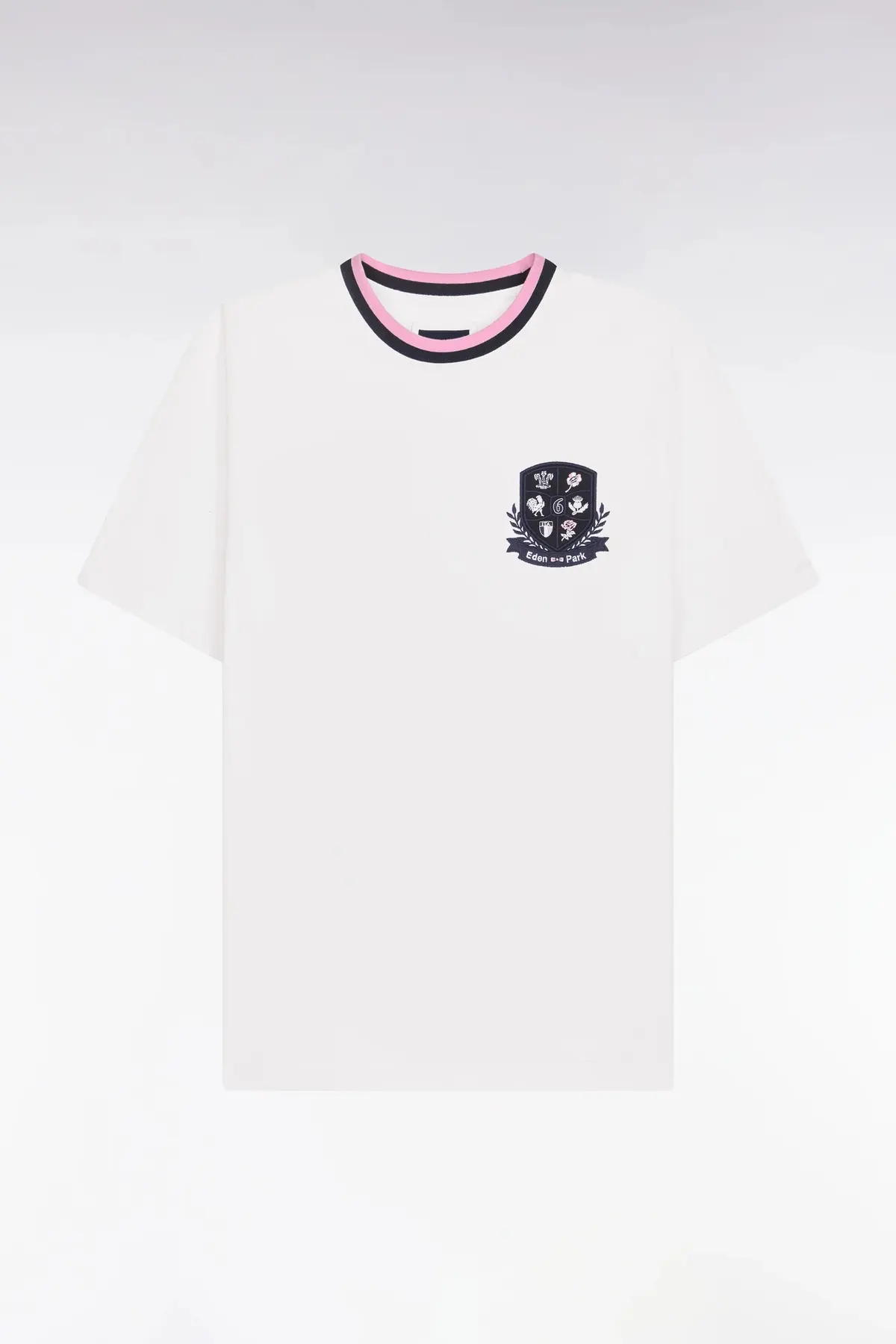 T-shirt à manches courtes en coton blanc écusson 6 Nations coupe regular