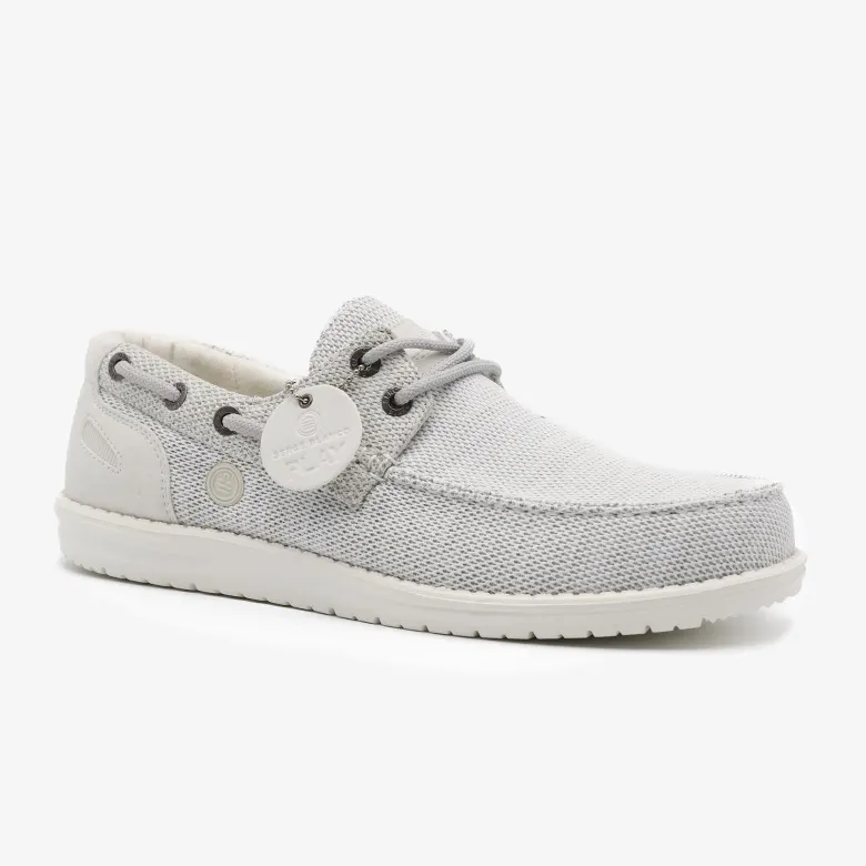 Chaussures bateau Socoa en maille stretch gris