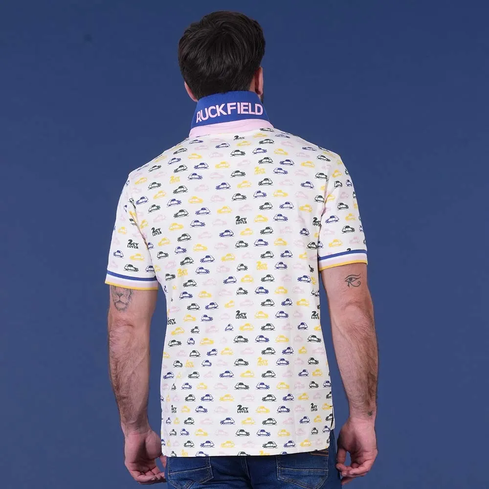 Polo blanc à manches courtes Ruckfield x 2CV